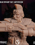 Astrar (Sky Dwarf) Artificer -  3d Printed Miniature Sculpted by Sordane Publishing