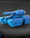 Assault Tank - Iron Gears - 3d Printed Miniature Sculpted by Blue Wyvern