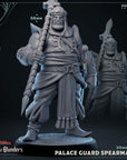 Palace Guards with Spear - Cave of Blunders - 3d Printed Miniature Sculpted by Mammoth Factory