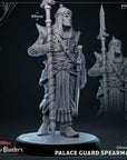 Palace Guards with Spear - Cave of Blunders - 3d Printed Miniature Sculpted by Mammoth Factory
