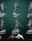 Darkheart Dames - Better the Devil You Know - 3d Printed Miniature Sculpted by White Werewolf Tavern
