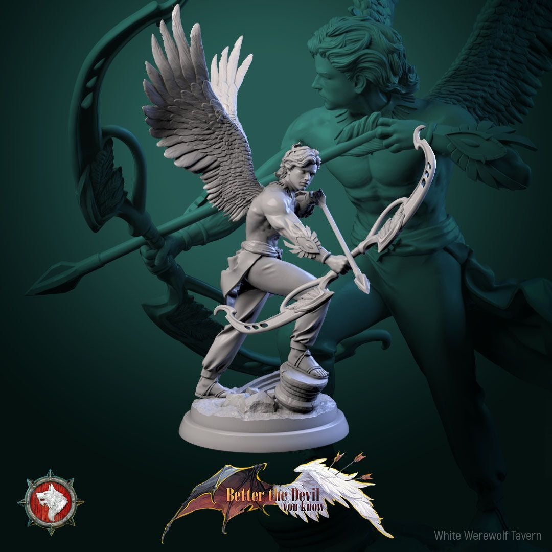 Angel Archers - Better the Devil You Know - 3d Printed Miniature Sculpted by White Werewolf Tavern
