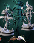 Darkheart Dame 75mm Scale Statuette - Better the Devil You Know - 3d Printed Miniature Sculpted by White Werewolf Tavern