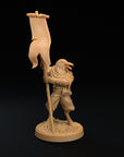 Raven Banner Bearer - Rise of the Farmomancer - 3d Printed Miniatures Sculpted by Dragon Trappers Lodge