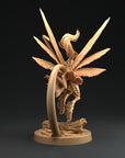 Unseelie Princess - Fae Petal Courts - One Page Rules Compatible 3d Printed Miniatures Sculpted by Dragon Trappers Lodge