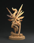 Unseelie Princess - Fae Petal Courts - One Page Rules Compatible 3d Printed Miniatures Sculpted by Dragon Trappers Lodge