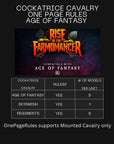 Barnyard Cockatrice Cavalry - Rise of the Farmomancer - 3d Printed Miniatures Sculpted by Dragon Trappers Lodge