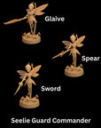 Seelie Guard Commander - Fae Petal Courts - One Page Rules Compatible 3d Printed Miniatures Sculpted by Dragon Trappers Lodge