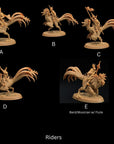 Barnyard Cockatrice Cavalry - Rise of the Farmomancer - 3d Printed Miniatures Sculpted by Dragon Trappers Lodge