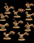 Barnyard Cockatrice Cavalry - Rise of the Farmomancer - 3d Printed Miniatures Sculpted by Dragon Trappers Lodge