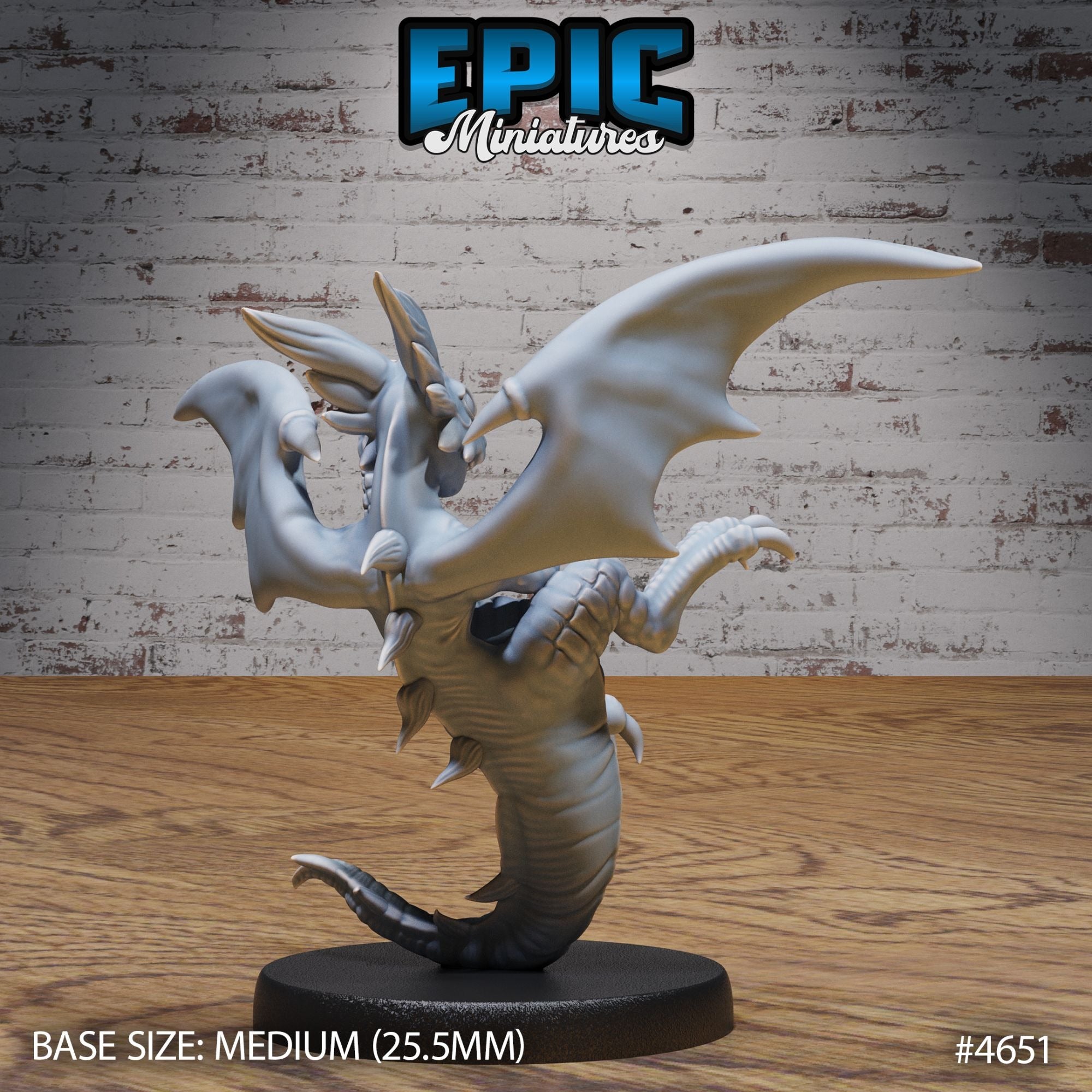 Light Dragon Wyrmling - 3d Printed Miniature Sculpted by Epic Miniatures