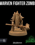 Dwarven Fighter Zombie - 3d Printed Miniature by Dragon Trappers Lodge