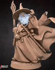 Human Wizard Explorer - Bullet Rings - 3d Printed Miniature by Bite the Bullet