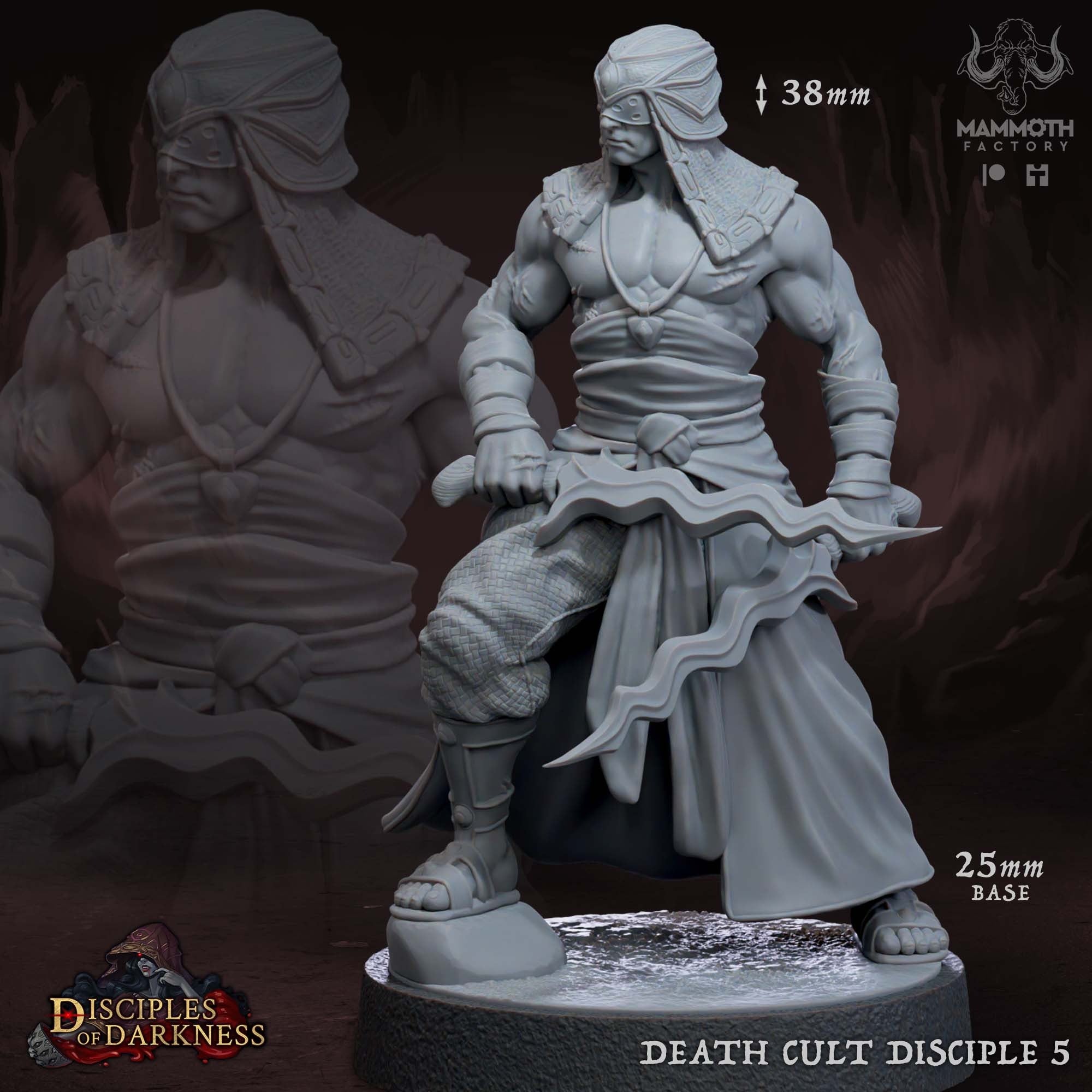 Death Cult Disciple - 3d Printed Miniature by Mammoth Factory