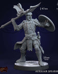 Auxiliar Spearmen - 3d Printed Miniature by Mammoth Factory