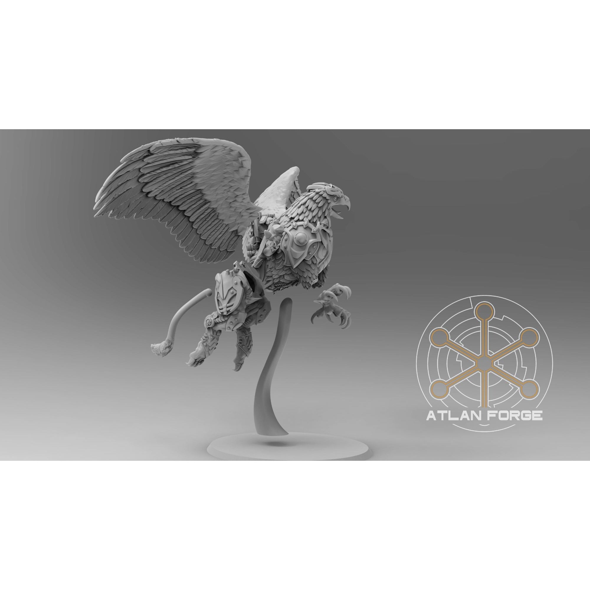 Cybernetic Battle Griffin - 3d Printed Sculpted by Atlan Forge