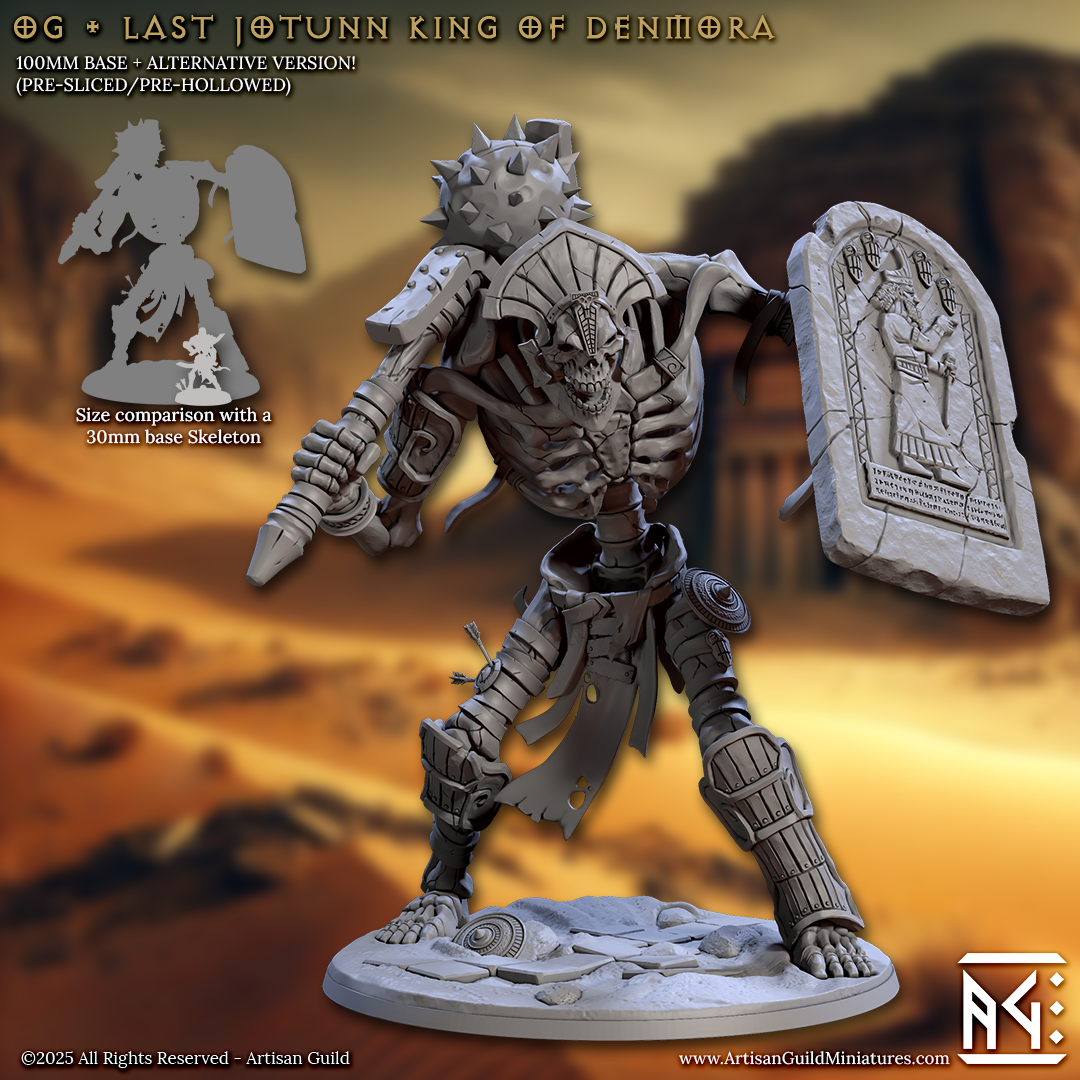 a statue of a giant alien with a giant hammer