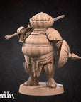 Cry, the Onion Knight - 3d Printed Miniature sculpted by Bite the Bullet