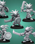 Axolotl Fighters - 3d Printed Miniature by DiceHeads