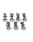 Courtly Cats - Fantasy Football Team - 3d Printed Miniatures Sculpted by Cross Lances