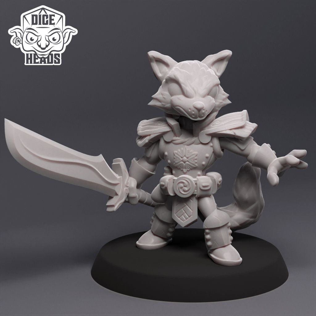 Fox Fighters - 3d Printed Miniature by DiceHeads