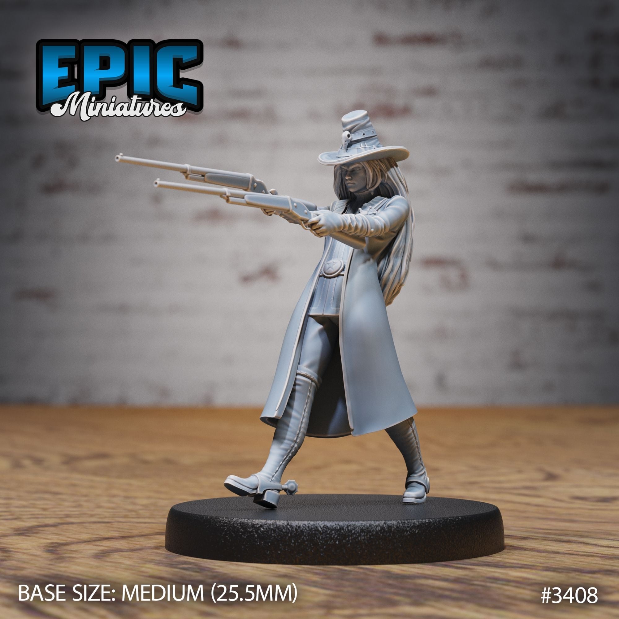 Female Sheriff - 3d Printed Miniature