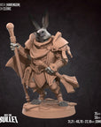 Harengon Cleric - 3d Printed Miniature by Bite the Bullet