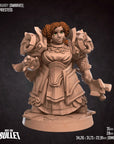 Dwarf Priestess - 3d Printed Miniature by Bite the Bullet