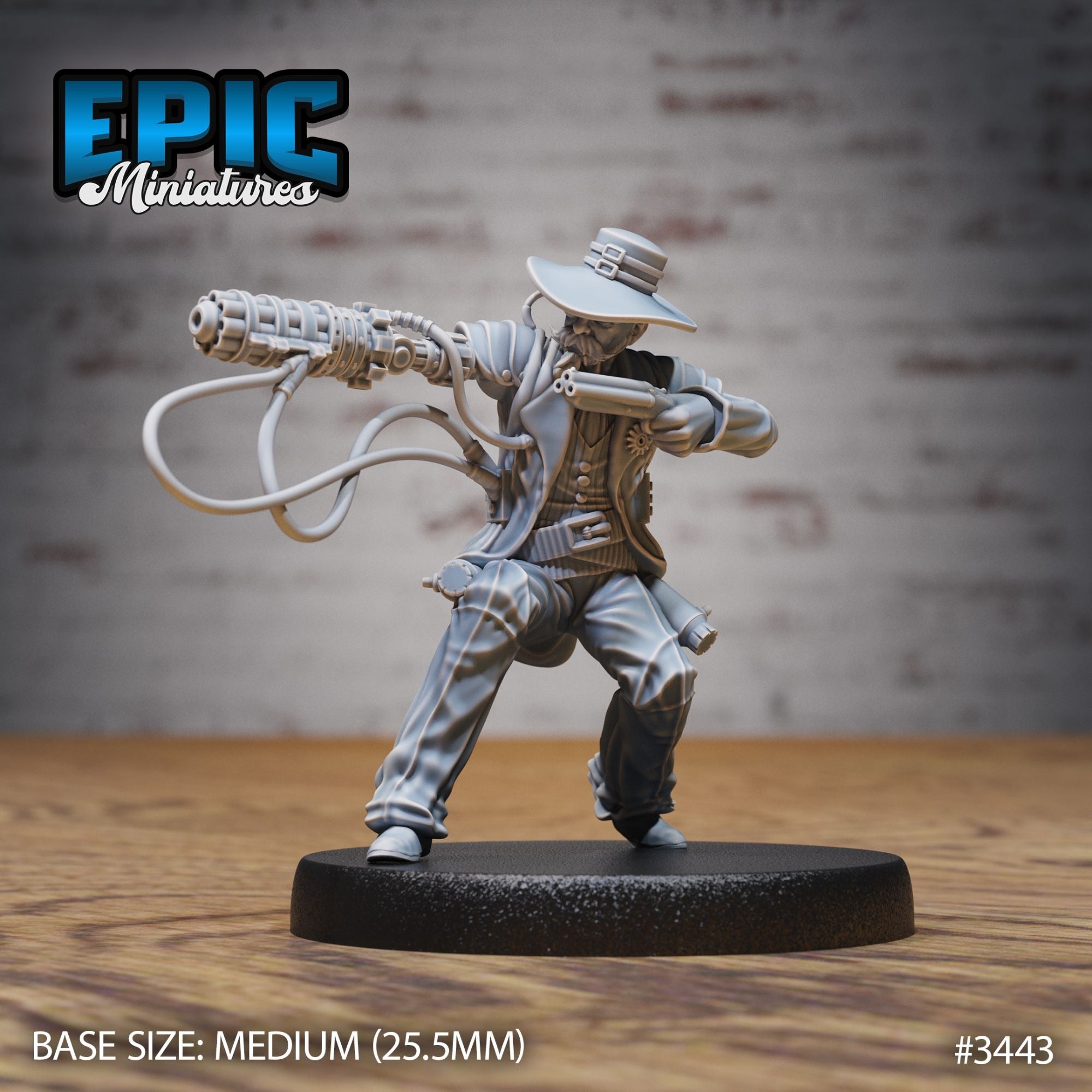 Gatling Artificer Sheriff - 3d Printed by Epic Miniatures