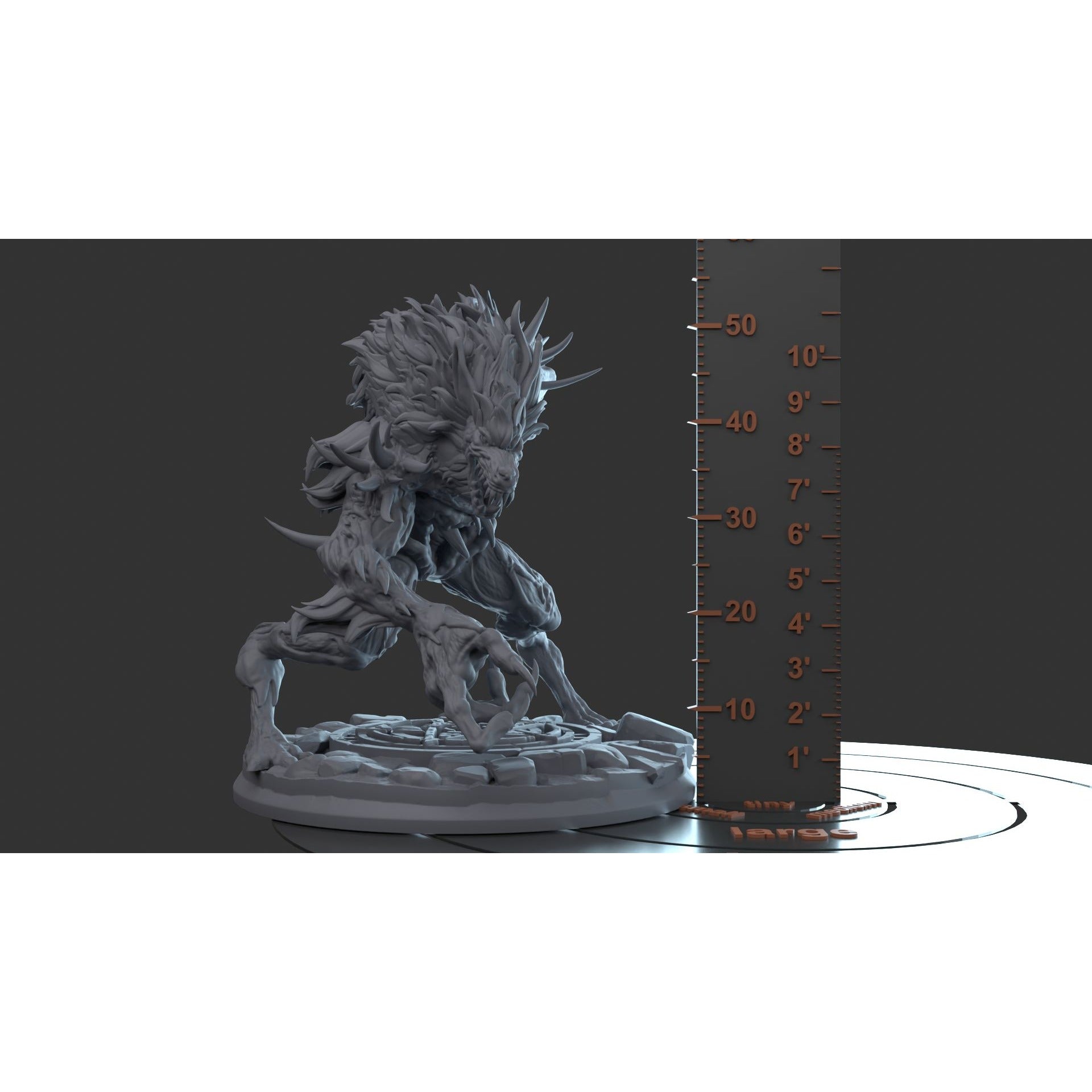 Corrupted Werewolf - 3d Printed Miniature by Rocket Pig Games