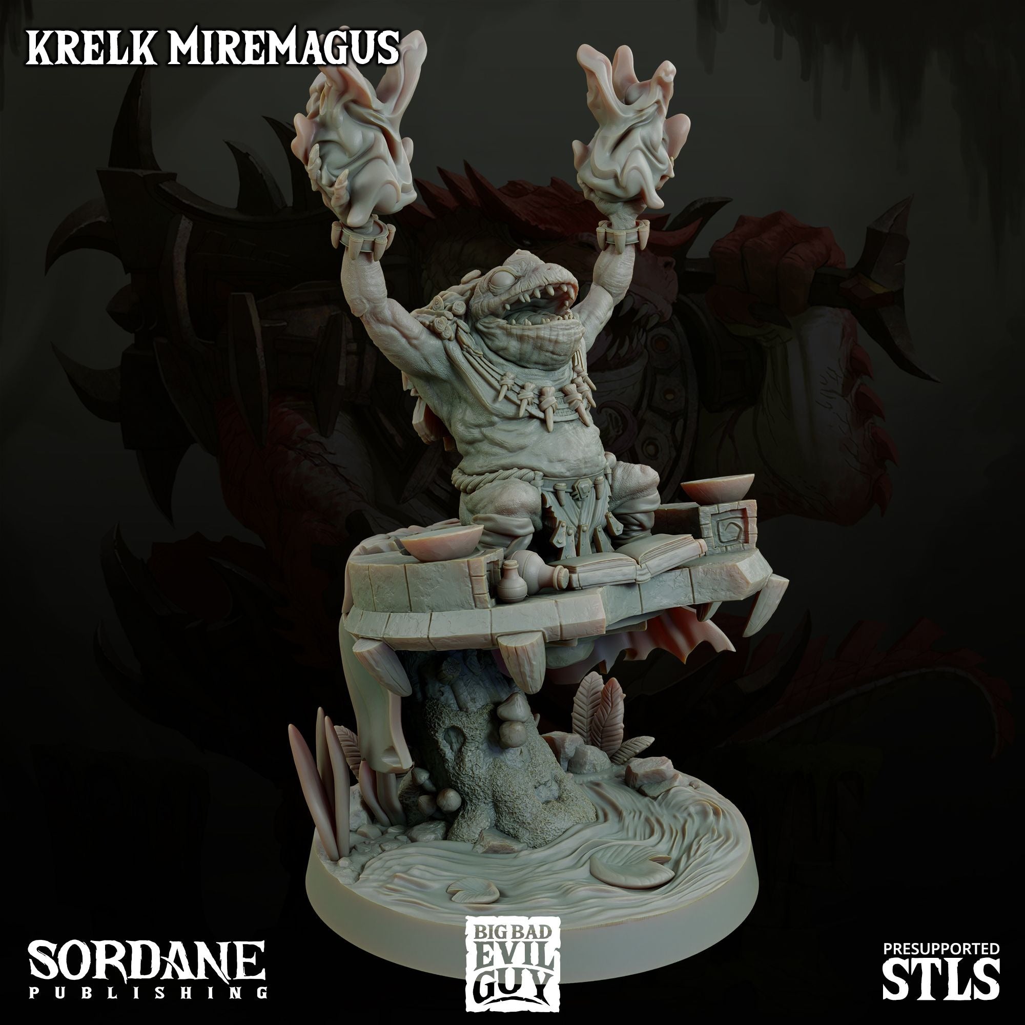 Krelk Miremagus - 3d Printed Miniature Sculpted by Big Bad Evil Guys