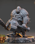 Grak Bloodren - Strongbacks of Castle Primatus (ApeFolk) - 3d Printed Miniature sculpted by Daybreak Miniatures