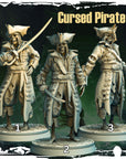 Cursed Pirates - Terror on Cursed Waters - 3d Printed Miniature Sculpted by Monolith Arts