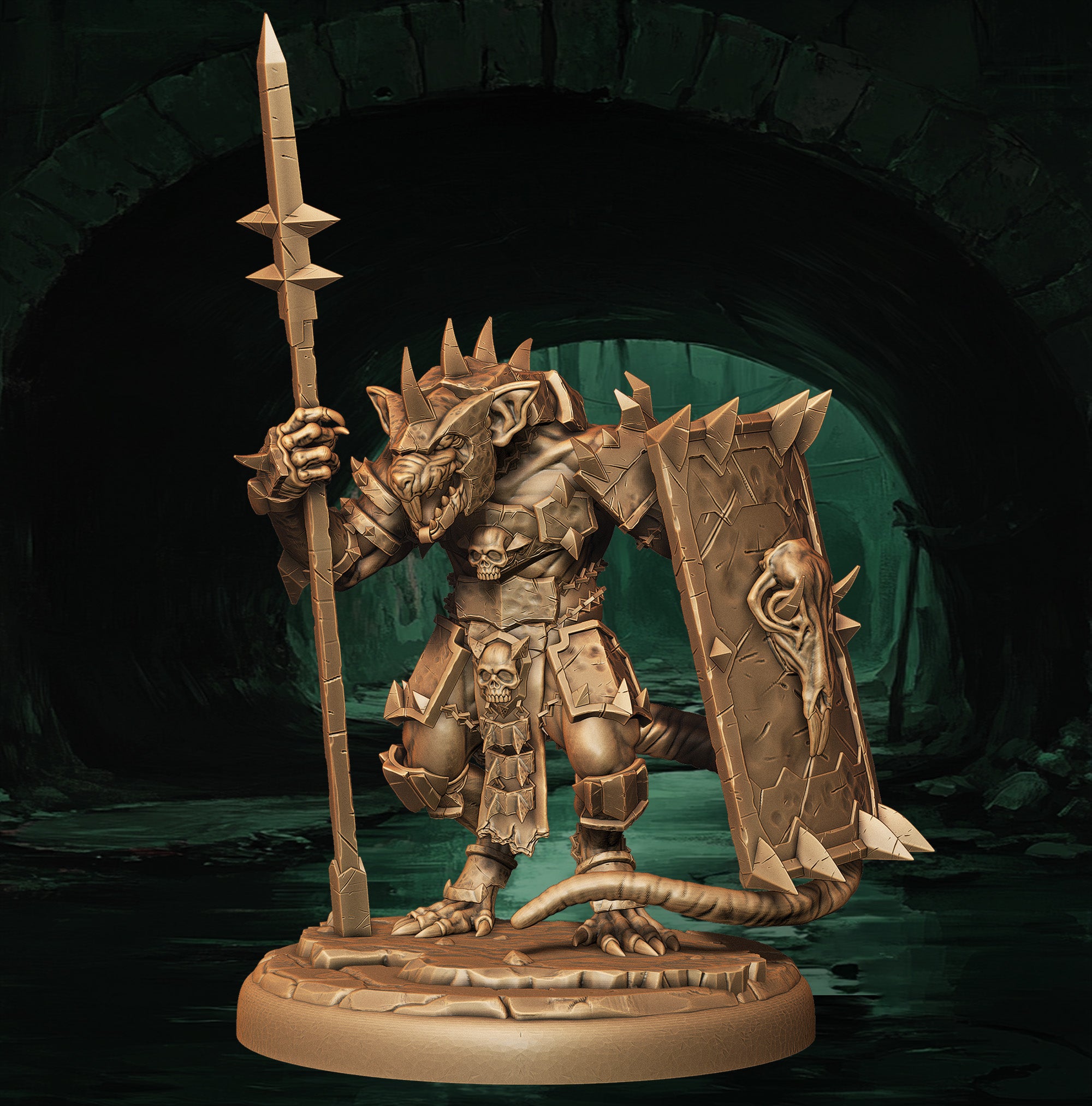 a statue of a knight holding a sword and shield