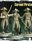 Cursed Pirates - Terror on Cursed Waters - 3d Printed Miniature Sculpted by Monolith Arts