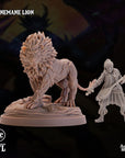 Stonemane Lion - 3d Printed Miniature by Arcane Minis