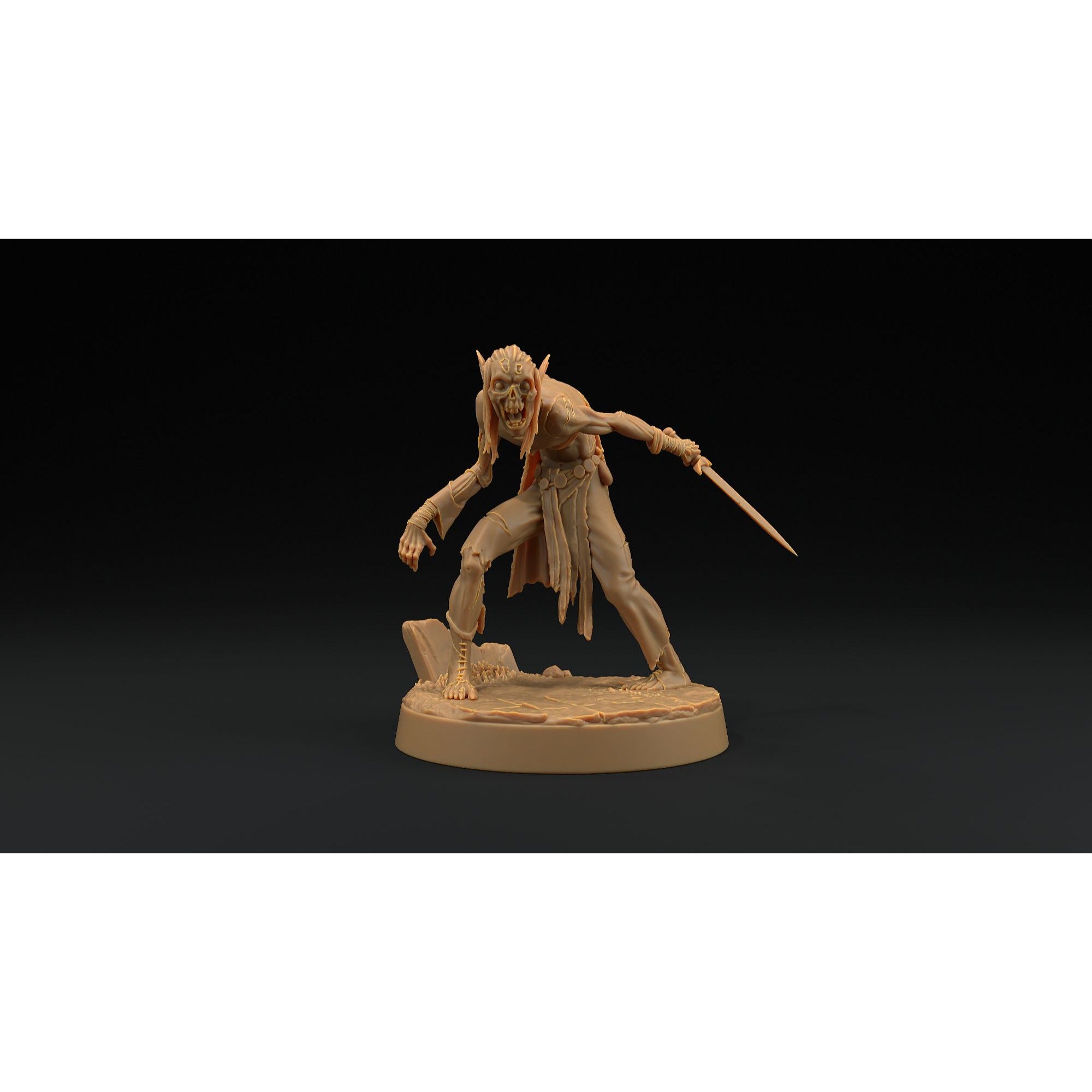 Elven Rogue Zombie - 3d Printed Miniature by Dragon Trappers Lodge