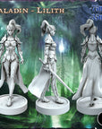 Elf Paladin Lilith - 3d Printed Miniature by Ravi (RKS3D)