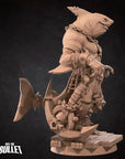 Sharkfolk Bandit Boss - 3d Printed Miniature by Bite the Bullet