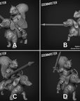 Squirrel Dachsund Cavalry - 3d Printed Miniature Sculpted by Goon Master Games