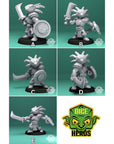 Axolotl Fighters - 3d Printed Miniature by DiceHeads