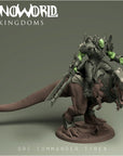 Orc Commander on T-Rex Mount - 3d Printed Miniature Sculpted by Dinoworld