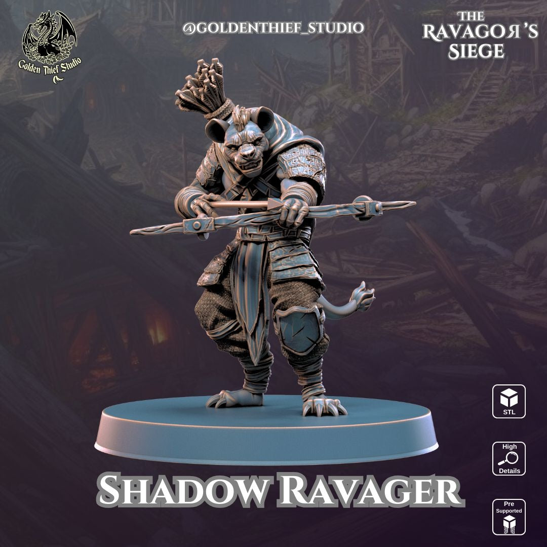 Shadow Ravagers - 3d Printed Miniature Sculpted by Golden Thief Studios