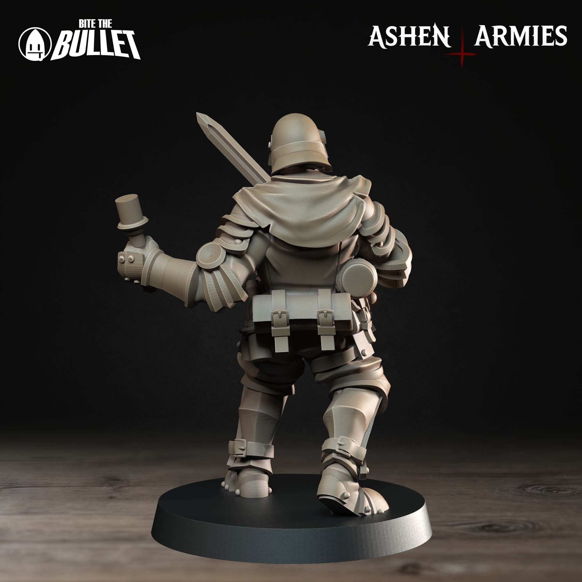 a toy figurine of a knight holding a sword
