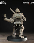 a toy figurine of a knight holding a sword
