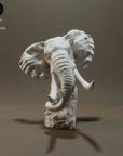 African Bush Elephant - 3d Printed Bust by Animal Den