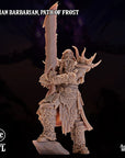 Human Path of Frost Barbarian - 3d Printed Miniature by Arcane Minis