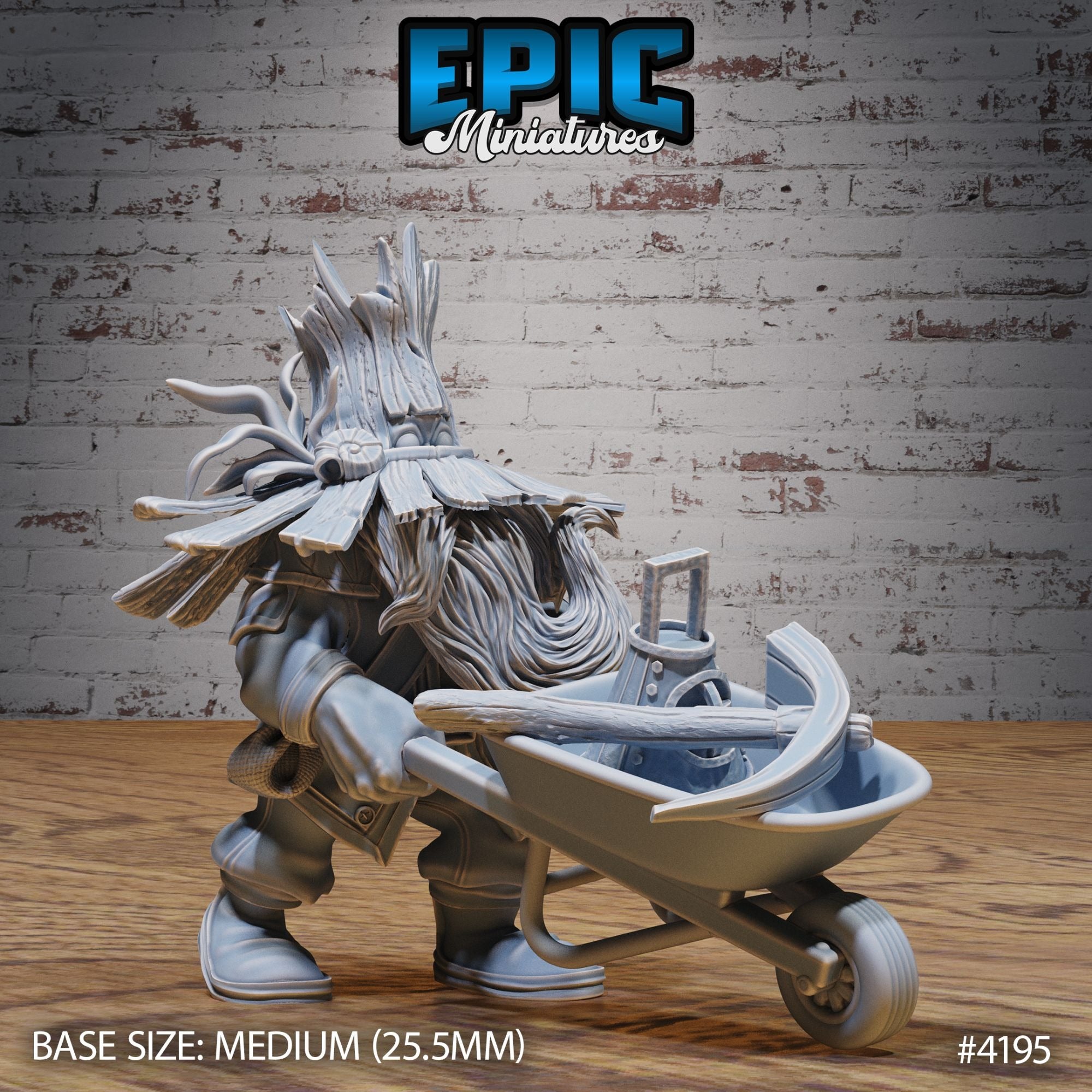 Wild Dwarf Miner - 3d Printed by Epic Miniatures