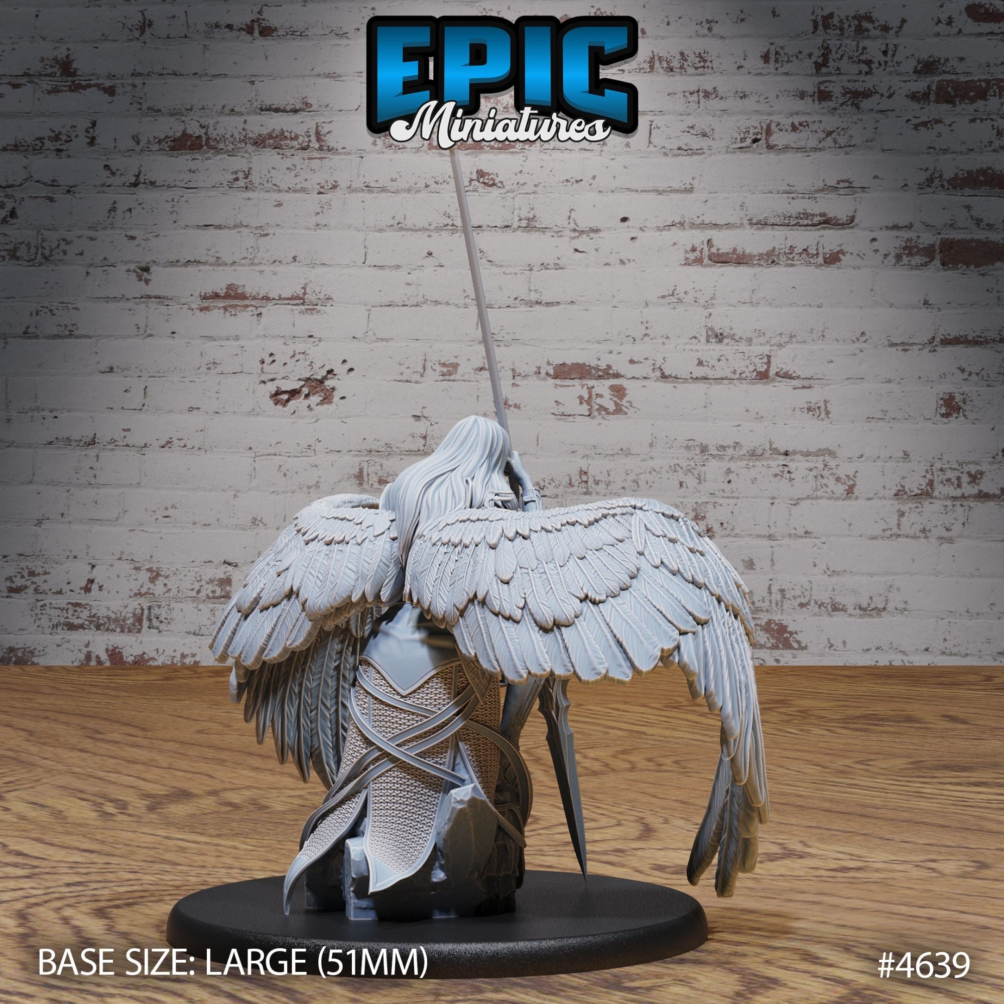 Planetar Female Angel - 3d Printed Miniature Sculpted by Epic Miniatures