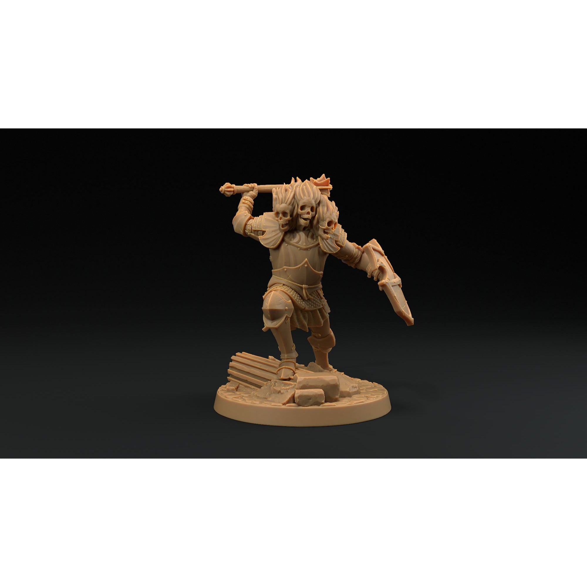 The Blazing Knight - 3d Printed Miniature by Dragon Trappers Lodge